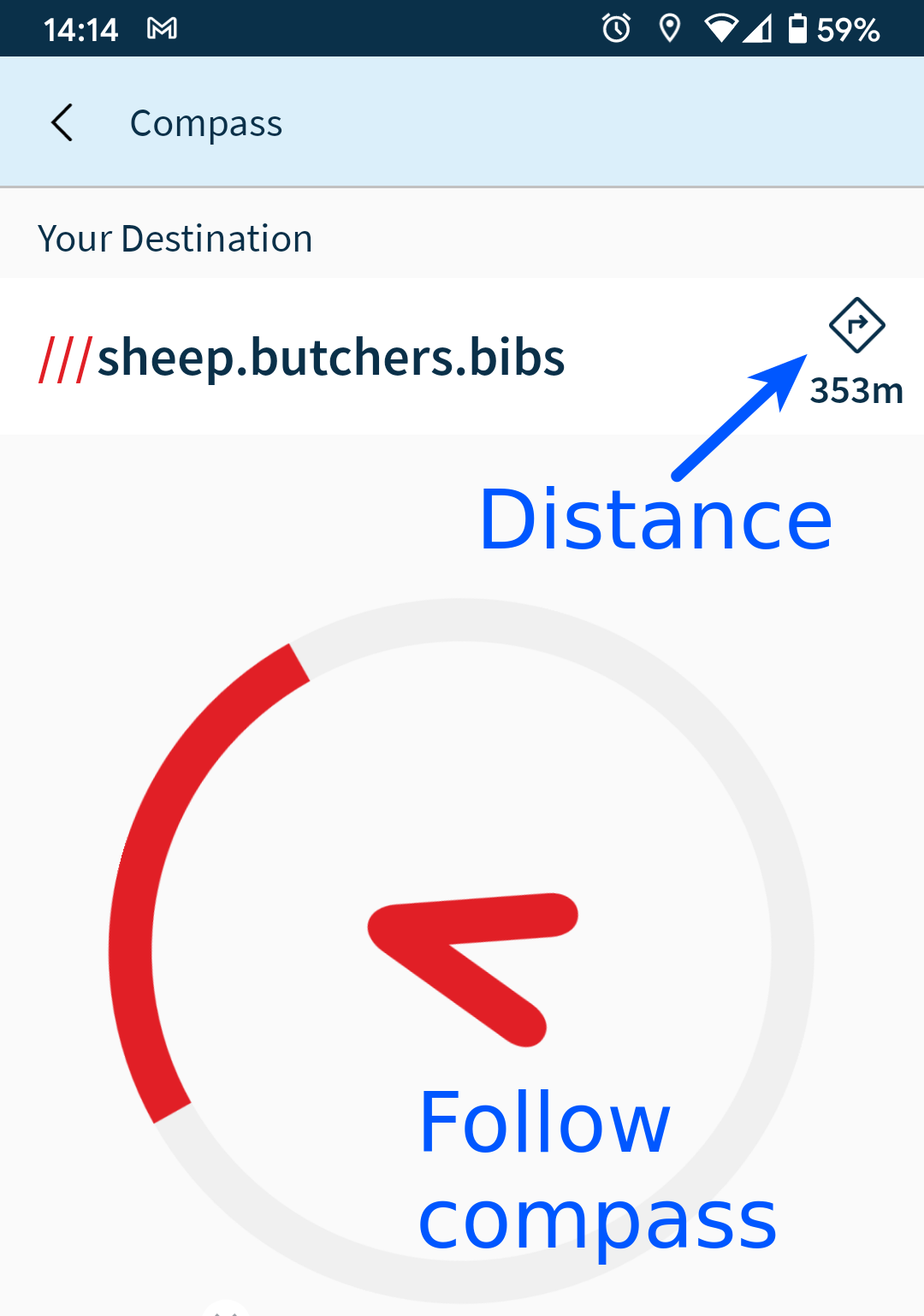 Enter address image