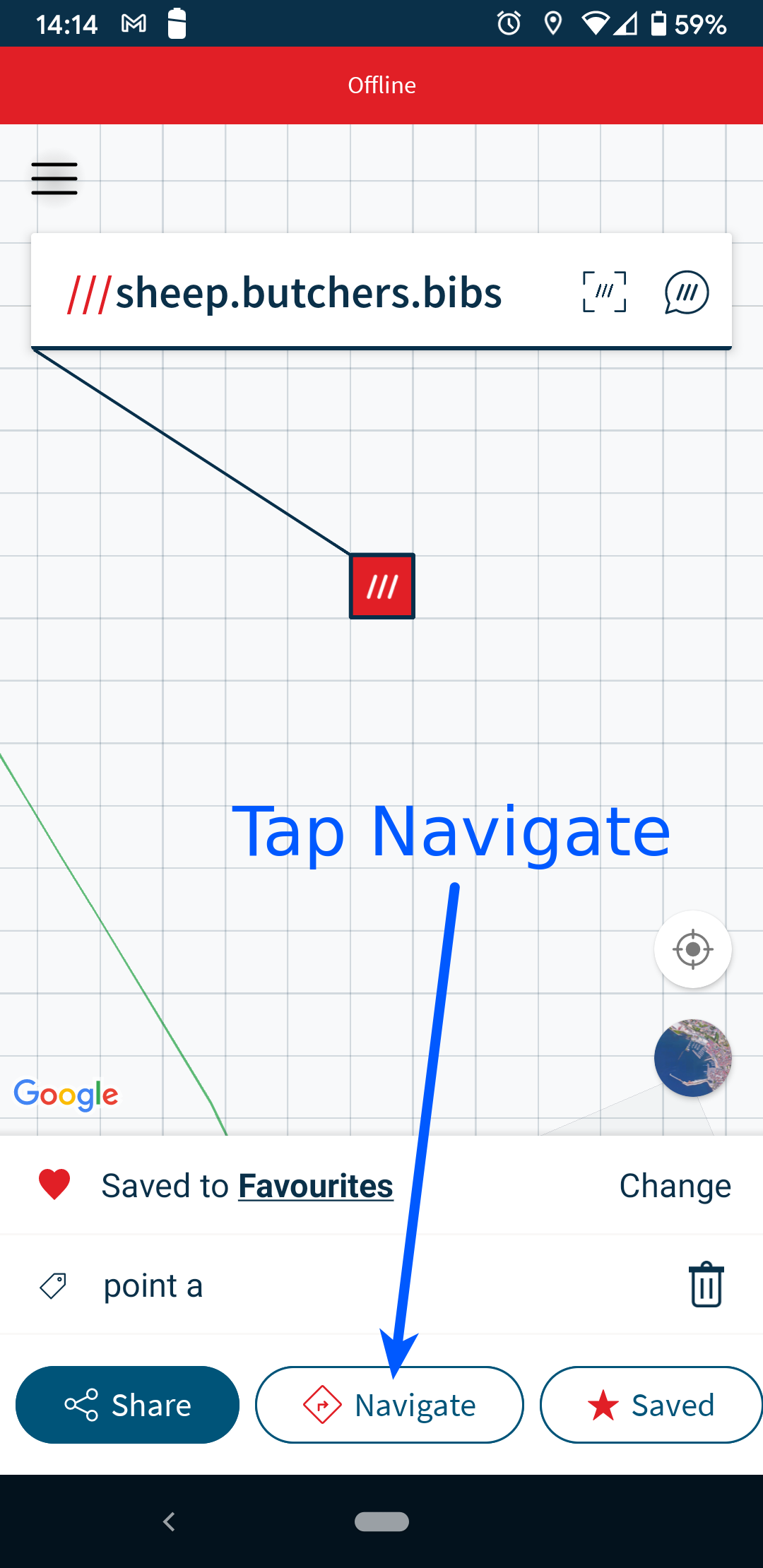 Enter address image